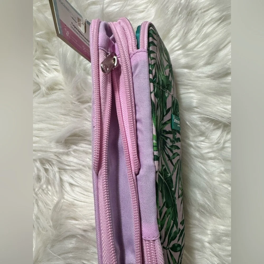 2pc of Expandable Pencil Pouch with Printed Exterior and Solid Interior Palms